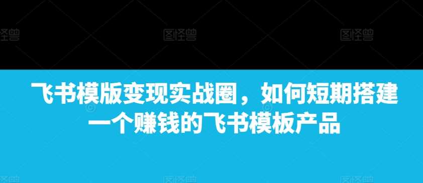 简单项目飞书模版变现实战圈，如何短期搭建一个赚钱的飞书模板产品12-19冒泡网